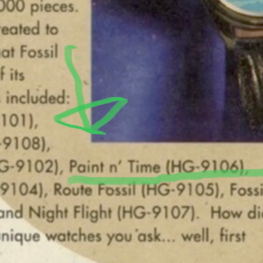 1992 RARE “PAINT N’ TIME”  HOLOGRAM WATCH HG-9106